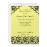 Yellow and Black Elegant Sweet16 Invitation
