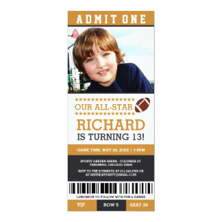 Football Ticket Invitations & Announcements | Zazzle