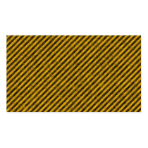 Yellow and Black Hazard Stripes Texture Business Card Templates