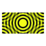 yellow_and_black_interlocking_concentric_circles photo cards