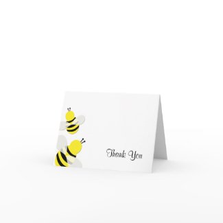 Yellow and Black Ladybug Thank You card