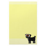 Yellow and Black Pug Stationery