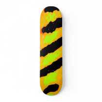 Yellow and Black Splotch Skateboard