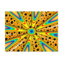 YELLOW AND BLACK SPOTTED ABSTRACT postcards by dgpaulart YELLOW AND BLACK SPOTTED ABSTRACT postcards