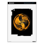 Yellow and Black Yin Yang Scorpions Decal For iPad 3