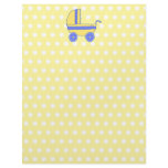 Yellow and Blue Baby Stroller. Customized Letterhead