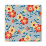 Yellow and Blue Floral Modern Magnet magnets