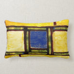 Yellow and Blue Glass Window Pillow