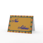 yellow and blue New Address Cards