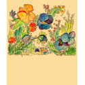 Yellow and Blue Orchid t-shirts by Julier Yellow and Blue Orchid t-shirts
