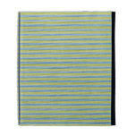 Yellow and Blue Stripes iPad Folio Cases