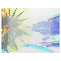Yellow and Blue Zoomed Rides on White Abstract Letterhead Template