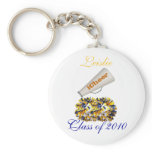 Yellow and Blule Cheerleader KeyChain