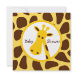Yellow and Brown Giraffe Neutral Baby Shower Custom Invite