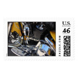 Yellow and Chrome Motorcycle stamps