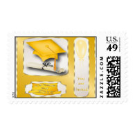 Yellow and Gold Graduation Class of 2013 Postage