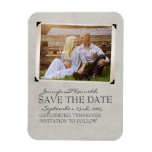 Yellow and Gray Anchor Beach Save The Date Rectangle Magnet