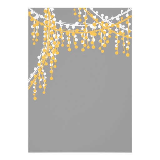 Yellow and Gray Beaded Wedding Invitation