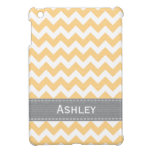 Yellow and Gray Chevron Case For The iPad Mini