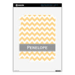 Yellow and Gray Chevron iPad 3 Skin