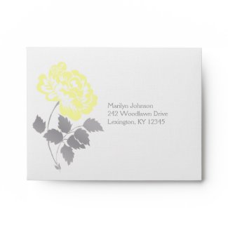 Yellow and Gray Return Address Envelope A2 envelope