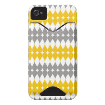 Yellow And Gray Tear Drop Pattern Case-Mate ID™ Id Iphone 4 Covers