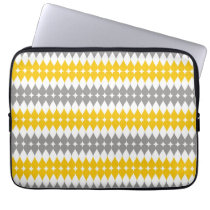Yellow And Gray Tear Drop Pattern Laptop Sleeve 13 laptop sleeves