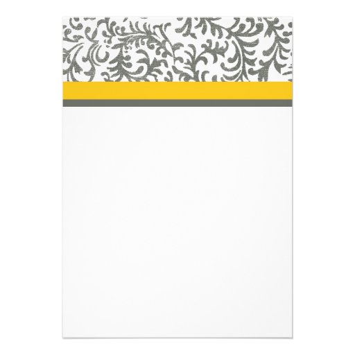 Yellow and Gray Wedding Invitation