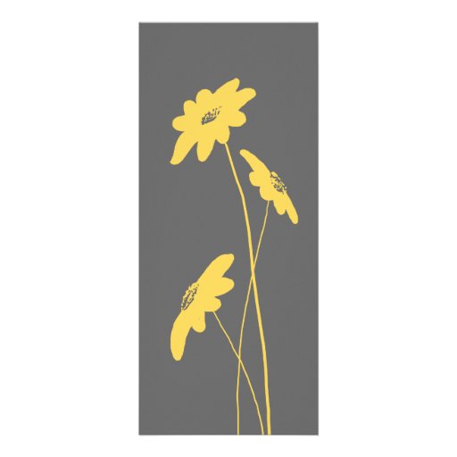 Yellow and Gray Wildflowers Wedding Invitation
