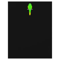 Yellow and Green Bird. Parakeet. Black Full Color Flyer