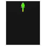 Yellow and Green Bird. Parakeet. Black Personalized Letterhead