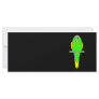 Yellow and Green Bird. Parakeet. Black Customized Rack Card