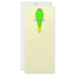 Yellow and Green Bird. Parakeet Custom Rack Cards
