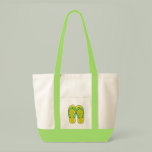 Yellow and Green Flipflops Bag