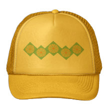 Yellow and Green Flower Border Hat