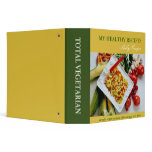 Yellow and green healthy recipe binder