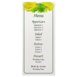 Yellow and Green Mums Menu... Custom Rack Card