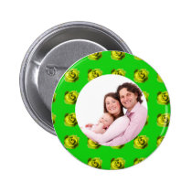 Yellow and Green Rose buttons