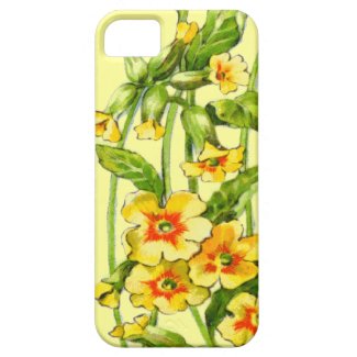 Yellow and Green Vintage Floral Vine Pattern iPhone 5 Case
