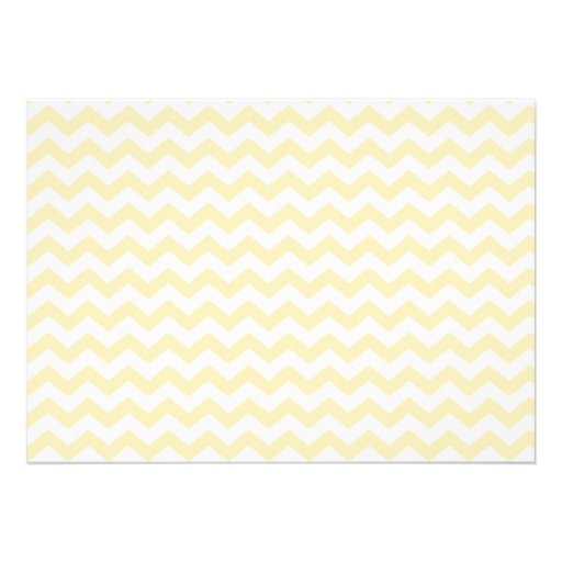 Yellow and grey Chevron Invitation