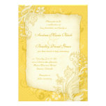 Yellow and Ivory Floral Wedding Invitation