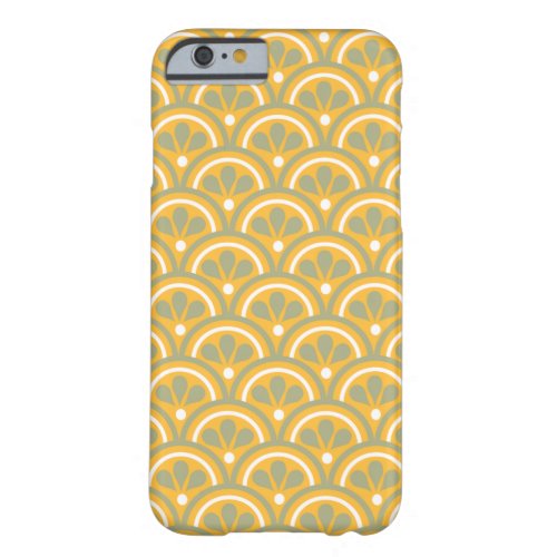 Yellow And Khaki Floral Art Deco Pattern Barely There iPhone 6 Case
