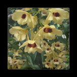 Yellow and Maroon Orchids Magnet