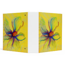 Yellow and Multi-Color Pastels Vinyl Binder