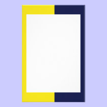 Yellow and Navy Stationery stationery