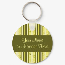 Yellow and Olive Green Stripes keychains by DonnaGraysonAbstract Yellow and Olive Green Stripes keychains