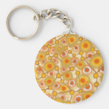 Yellow and orange dots keychains