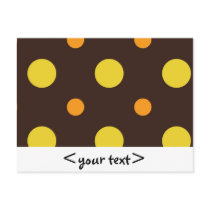 Yellow and Orange Dots on Brown Background postcards by fantasian_angel Yellow and Orange Dots on Brown Background postcards
