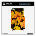 Yellow And Orange Fall Leaves iPod Touch 4G Decal
