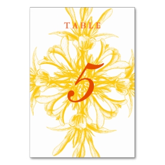 Yellow and Orange Floral Damask